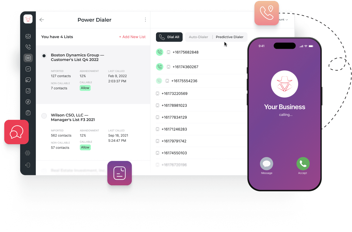Power Dialer User Dashboard